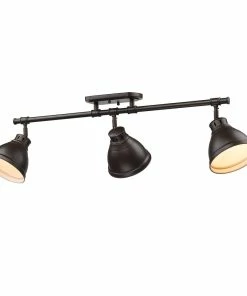 Outlet 😍 Golden Lighting American Farmhouse Duncan Semi-Flush - Track Light ⌛ 24 Golden Lighting American Farmhouse Duncan Semi-Flush - Track Light