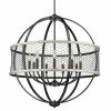 Golden Lighting American Farmhouse Roost 9 Light Chandelier