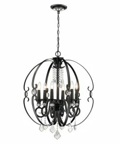 Golden Lighting American Farmhouse Ella 6 Light Chandelier