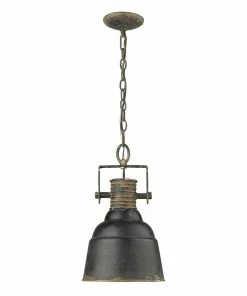 Golden Lighting Quarry 1 Light Pendant American Farmhouse