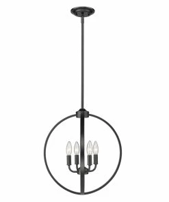 Golden Lighting American Farmhouse Colson 4 Light Chandelier