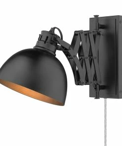 Golden Lighting American Farmhouse Hawthorn 1 Light Articulating Wall Sconce