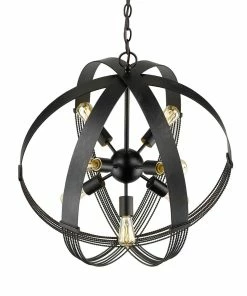 Hot Sale โค๏ธ Golden Lighting American Farmhouse Carter 8 Light Pendant - Closeout ๐ 10 Golden Lighting American Farmhouse Carter 8 Light Pendant - Closeout