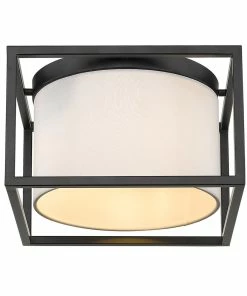 Golden Lighting Manhattan Flush Mount American Farmhouse