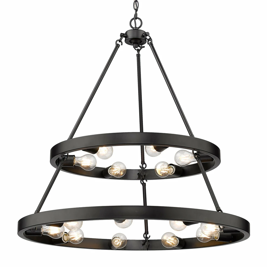 Cheapest ๐ Golden Lighting Castile 15 Light Chandelier American Farmhouse โ๏ธ 3 Golden Lighting Castile 15 Light Chandelier American Farmhouse