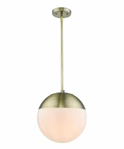 Golden Lighting American Farmhouse Dixon 1 Light Pendant With Rod - Closeout