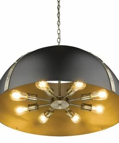 Golden Lighting American Farmhouse Aldrich 8 Light Pendant