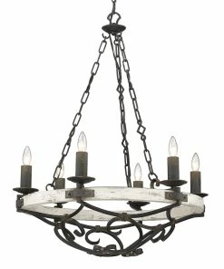 Golden Lighting American Farmhouse Madera 6 Light Chandelier