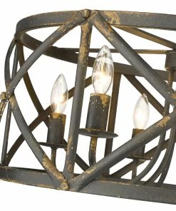 Golden Lighting Alcott 6 Light Chandelier American Farmhouse