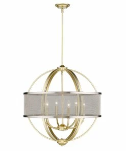 Best Pirce ๐งจ Golden Lighting American Farmhouse Colson 6 Light Chandelier โค๏ธ 44 Golden Lighting American Farmhouse Colson 6 Light Chandelier