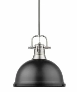 Hot Sale ๐คฉ Golden Lighting Duncan 1 Light Pendant With Rod American Farmhouse ๐ 48 Golden Lighting Duncan 1 Light Pendant With Rod American Farmhouse