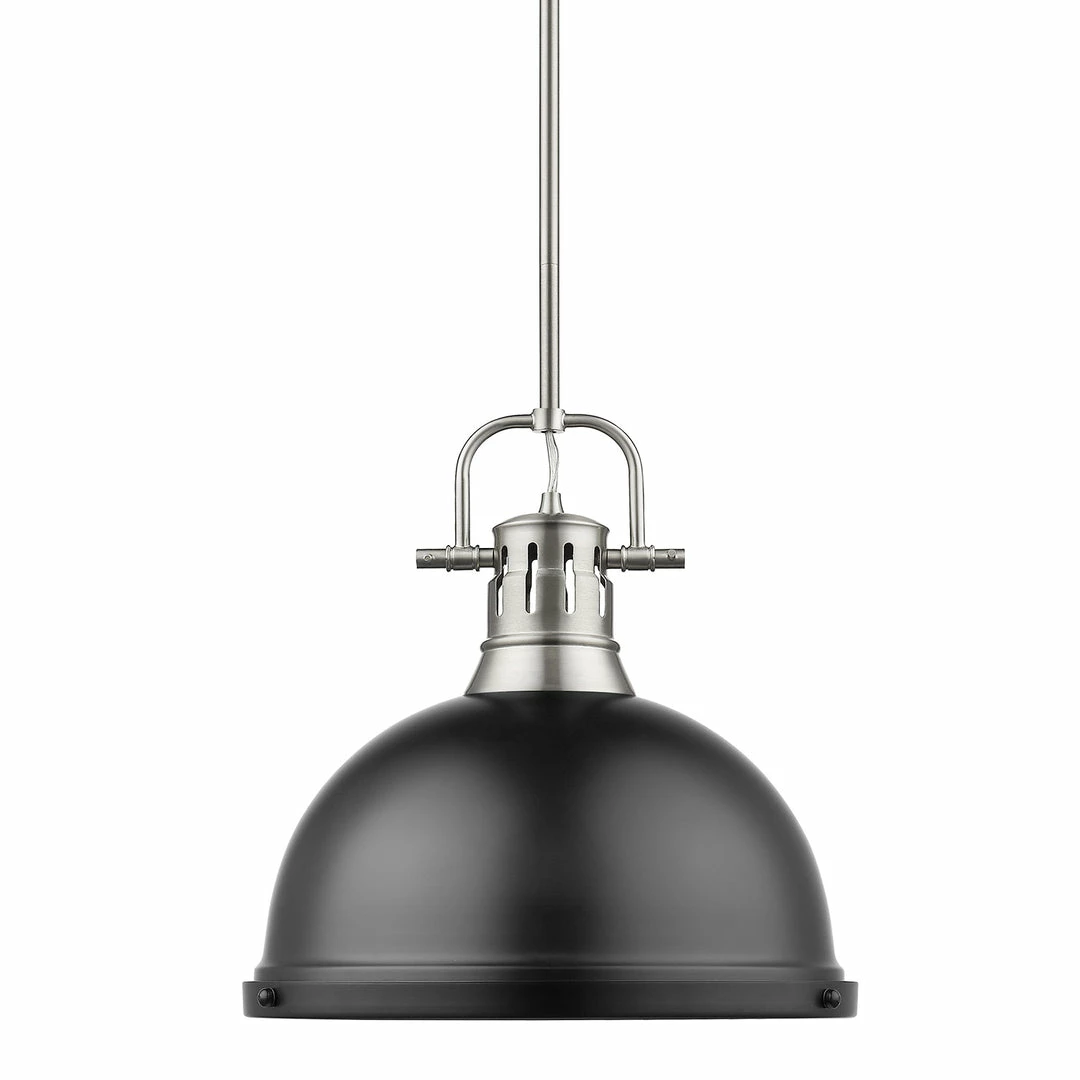 Hot Sale ๐คฉ Golden Lighting Duncan 1 Light Pendant With Rod American Farmhouse ๐ 10 Golden Lighting Duncan 1 Light Pendant With Rod American Farmhouse