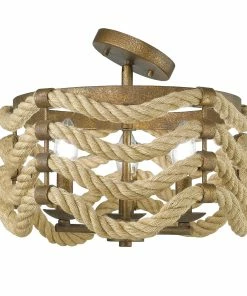 Golden Lighting Marissa Semi-Flush American Farmhouse