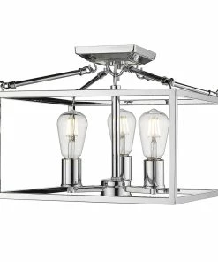 Golden Lighting American Farmhouse Wesson Semi-Flush