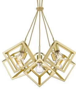 Golden Lighting American Farmhouse Cassio 5 Light Pendant