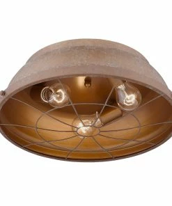 Golden Lighting American Farmhouse Bartlett Flush Mount - 16