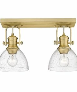 Golden Lighting Hines 2 Light Semi-Flush American Farmhouse