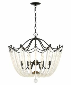 Golden Lighting Tiara 6 Light Pendant American Farmhouse