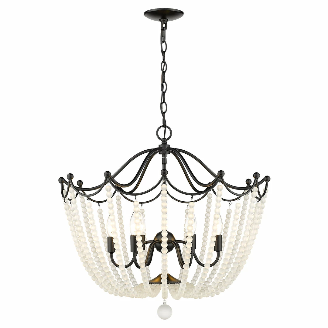 Brand new ๐ Golden Lighting Tiara 6 Light Pendant American Farmhouse ๐งจ 4 Golden Lighting Tiara 6 Light Pendant American Farmhouse