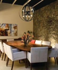 Hot Sale โค๏ธ Golden Lighting American Farmhouse Carter 8 Light Pendant - Closeout ๐ 11 Golden Lighting American Farmhouse Carter 8 Light Pendant - Closeout