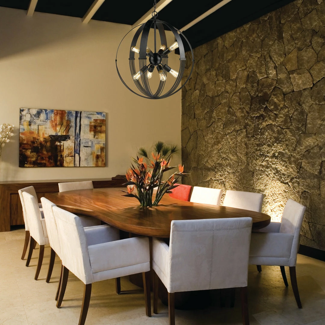 Hot Sale โค๏ธ Golden Lighting American Farmhouse Carter 8 Light Pendant - Closeout ๐ 7 Golden Lighting American Farmhouse Carter 8 Light Pendant - Closeout