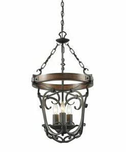 Golden Lighting Madera 3 Light Pendant American Farmhouse