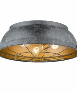 Golden Lighting American Farmhouse Bartlett Flush Mount - 16"