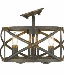 Best Pirce ๐ Golden Lighting American Farmhouse Alcott Semi-Flush ๐ 8 Golden Lighting American Farmhouse Alcott Semi-Flush