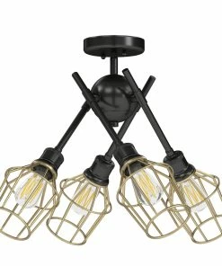 Discount ๐ฅฐ Golden Lighting American Farmhouse Axel Semi-Flush (with Shades) - Closeout โจ 8 Golden Lighting American Farmhouse Axel Semi-Flush (with Shades) - Closeout