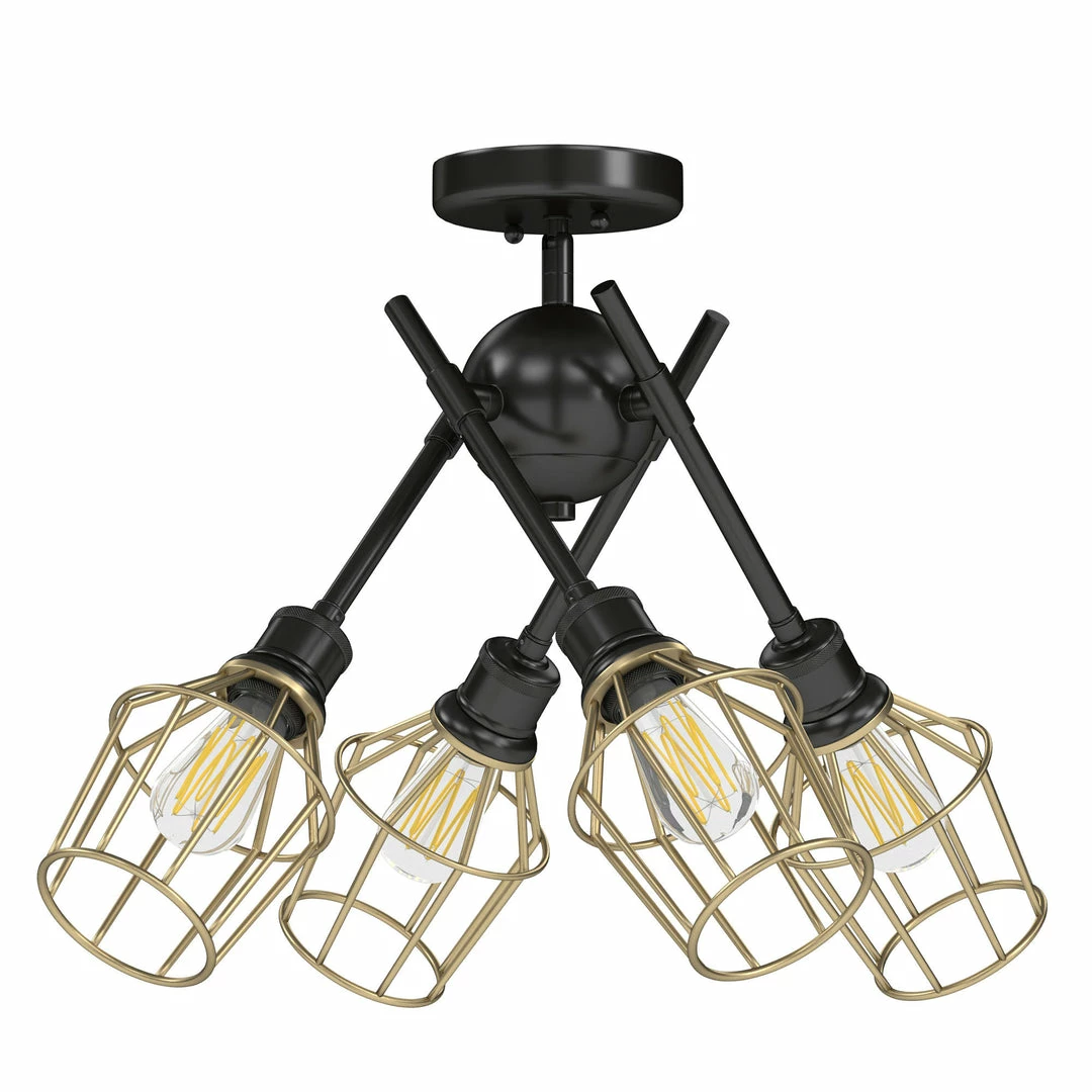 Discount ๐ฅฐ Golden Lighting American Farmhouse Axel Semi-Flush (with Shades) - Closeout โจ 5 Golden Lighting American Farmhouse Axel Semi-Flush (with Shades) - Closeout