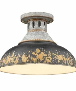Golden Lighting Kinsley Semi-Flush American Farmhouse