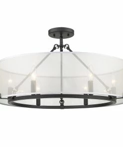 Golden Lighting Alyssa 6 Light Chandelier - Includes Extension Rod Kit