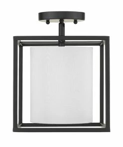 Golden Lighting American Farmhouse Manhattan Semi-Flush