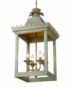 Golden Lighting American Farmhouse Finley 4 Light Pendant
