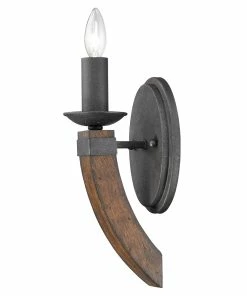 Golden Lighting American Farmhouse Madera 1 Light Wall Sconce Torchiere