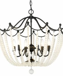 Brand new ๐ Golden Lighting Tiara 6 Light Pendant American Farmhouse ๐งจ 14 Golden Lighting Tiara 6 Light Pendant American Farmhouse