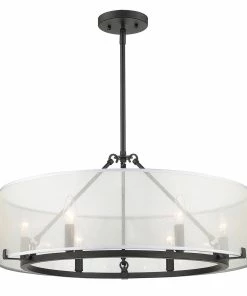 Golden Lighting Alyssa 6 Light Chandelier - Includes Extension Rod Kit