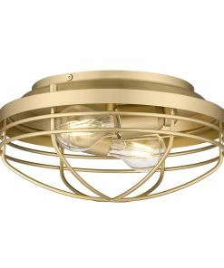 Golden Lighting Seaport Flush Mount American Farmhouse