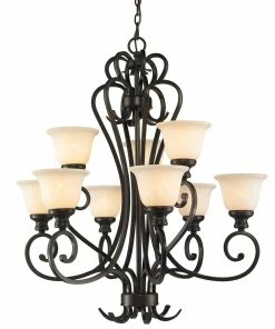 Golden Lighting Torbellino 2 Tier - 9 Light Chandelier