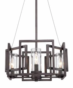Golden Lighting American Farmhouse Marco 4 Light Pendant
