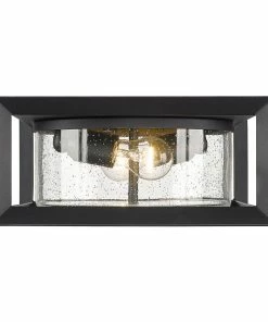 Golden Lighting American Farmhouse Smyth Outdoor Flush Mount