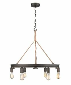 Golden Lighting American Farmhouse Chatham 6 Light Chandelier