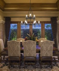 Discount ๐งจ Golden Lighting Marcellis 2 Tier - 9 Light Chandelier American Farmhouse ๐ 9 Golden Lighting Marcellis 2 Tier - 9 Light Chandelier American Farmhouse