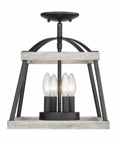 Golden Lighting Teagan Semi-Flush American Farmhouse