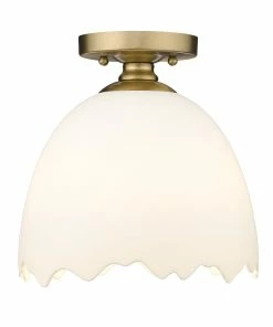 Golden Lighting American Farmhouse Brinkley Semi-Flush