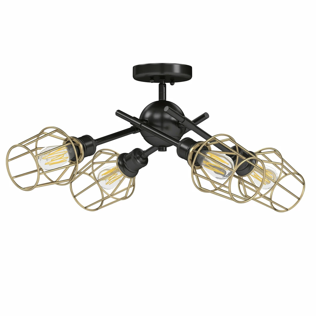 Discount ๐ฅฐ Golden Lighting American Farmhouse Axel Semi-Flush (with Shades) - Closeout โจ 6 Golden Lighting American Farmhouse Axel Semi-Flush (with Shades) - Closeout