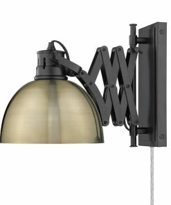 Golden Lighting American Farmhouse Hawthorn 1 Light Articulating Wall Sconce