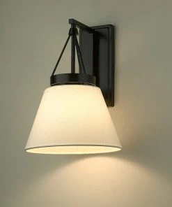 Best Sale 👏 Golden Lighting Penn 1 Light Wall Sconce American Farmhouse 🎁 9 Golden Lighting Penn 1 Light Wall Sconce American Farmhouse