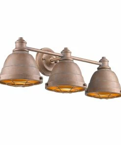 Golden Lighting Bartlett 3 Light Bath Vanity American Farmhouse