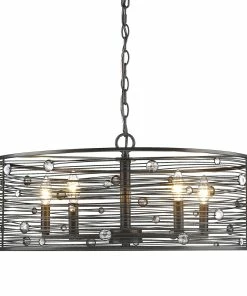 Golden Lighting Bijoux 5 Light Chandelier American Farmhouse